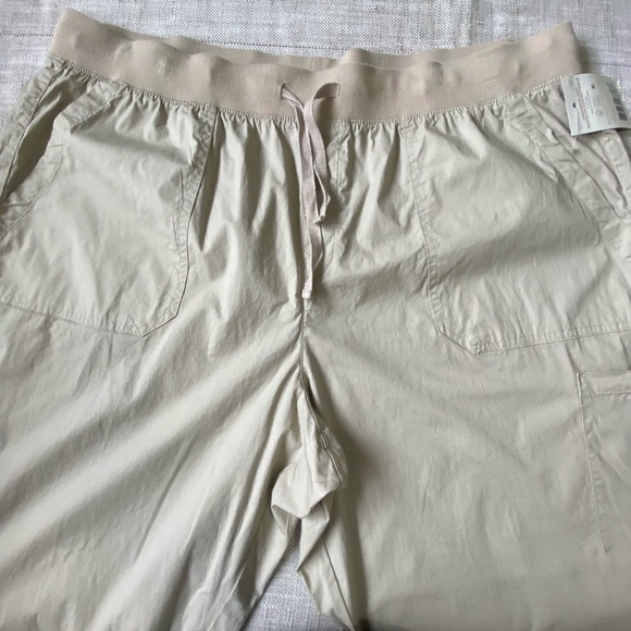 Iyla Beige Converter Cotton Pull On Weekender Casual Vacation Pants- Sz-2X - Picture 4 of 16